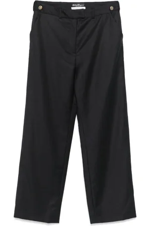 Salvatore Ferragamo Pantaloni sartoriali gessati anni 
