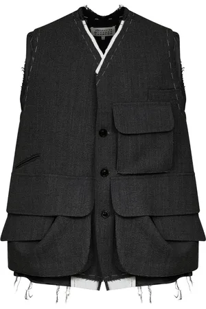 Maison Margiela Gilet in lana con tasche cargo