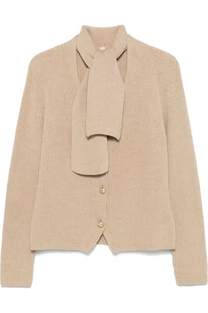 Salvatore Ferragamo Cardigan con dettaglio foulard anni 