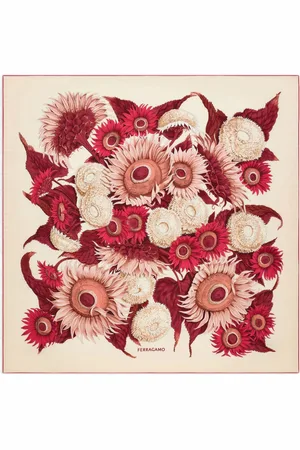 Salvatore Ferragamo Foulard in seta con stampa girasole