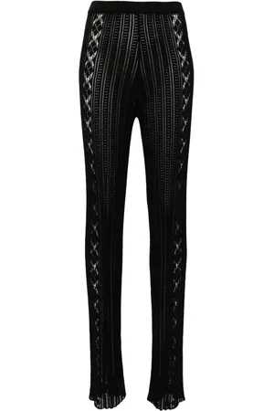 Roberto Collina Pantaloni con pizzo
