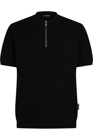 Karl Lagerfeld Polo con monogramma e zip