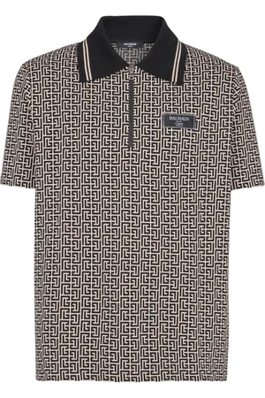 Balmain Polo Labyrinth con effetto jacquard