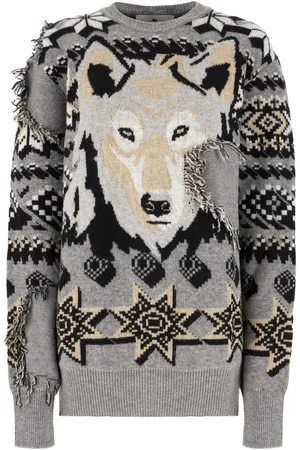 Etro Maglione con motivo lupo
