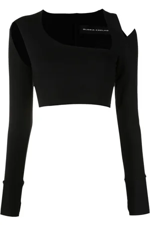 Gloria Coelho Top corto con dettaglio cut-out