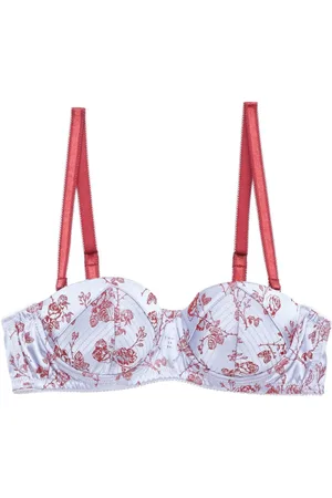 FLEUR DU MAL Reggiseno a balconcino con rose jacquard