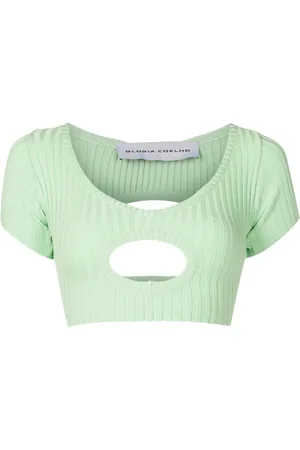Gloria Coelho Top crop con dettaglio cut-out