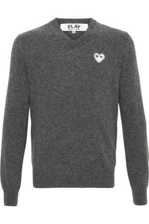 Comme des Garçons Maglione con scollo a V e applicazione Heart