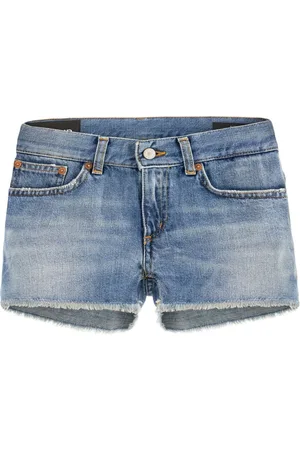 Dondup Bermuda denim con placca logo