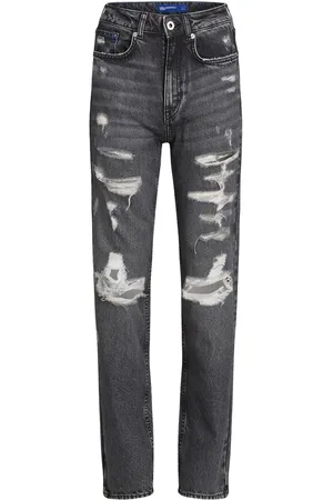 Karl Lagerfeld Jeans dritti con effetto vissuto