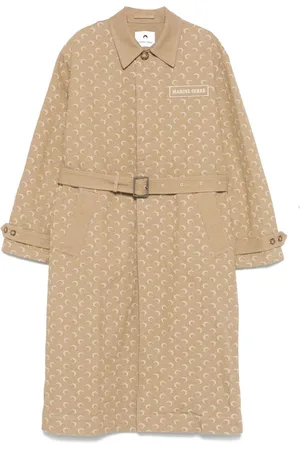 Marine Serre Cappotto con motivo monogramma