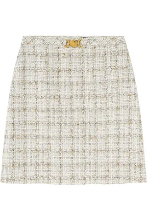 VERSACE Minigonna svasata in tweed