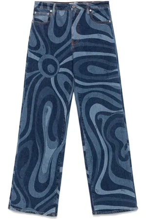 Puccini Jeans con stampa Marmo