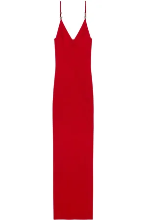 VERSACE Abito midi con spilla da balia