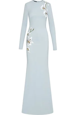 Oscar de la Renta Abito da sera Orchid Threadwork in cady