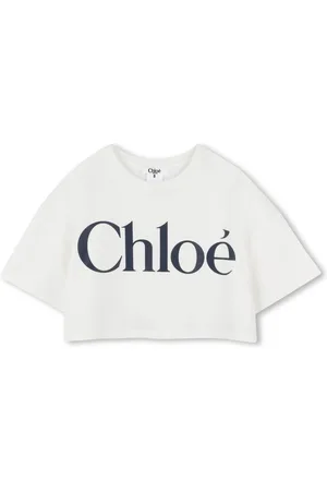 Chloé T-shirt crop con stampa