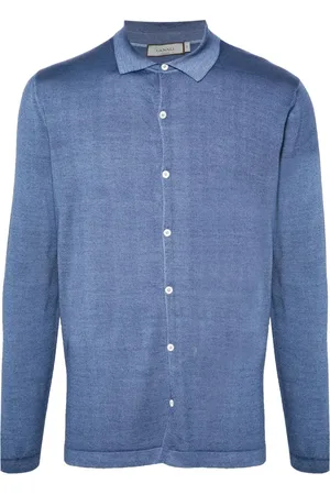 CANALI Cardigan con colletto stile polo