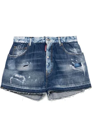 Dsquared2 Shorts denim con effetto vissuto