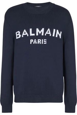 Balmain Maglione con logo a intarsi