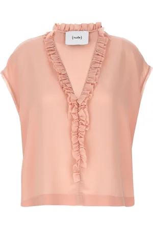 NUDE Blusa in seta con ruches