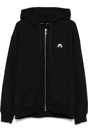 Marine Serre Felpa con cappuccio, zip e logo Moon