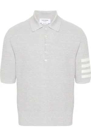 Thom Browne Polo con motivo a quadri e righe