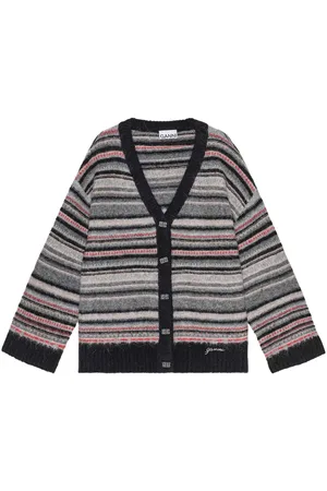 Ganni Cardigan a righe con bottoni