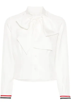 Thom Browne Camicia con banda RWB