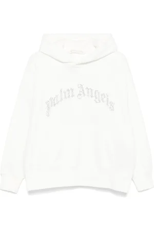 Palm Angels Felpa con logo di strass