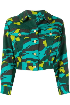 Jean Paul Gaultier Giacca denim con stampa camouflage