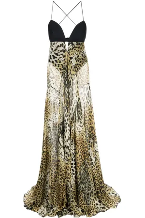 Roberto Cavalli Abito lungo leopardato