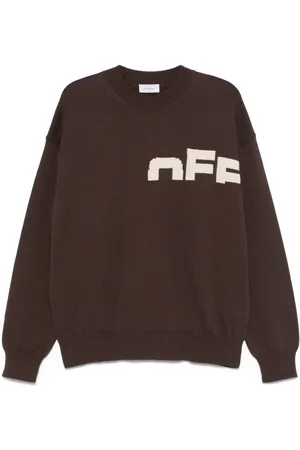 OFF-WHITE Maglione con logo a intarsi