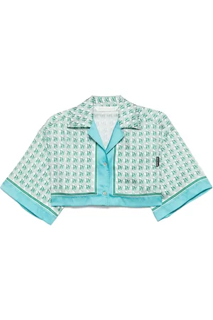 Palm Angels Camicia crop con monogramma