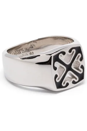 OFF-WHITE Anello con motivo Arrow in smalto