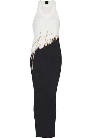 Balmain Abito midi con logo