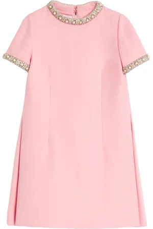VALENTINO GARAVANI Abito in Crepe Couture corto con ricamo