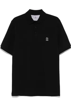 Brunello Cucinelli Polo con ricamo logo