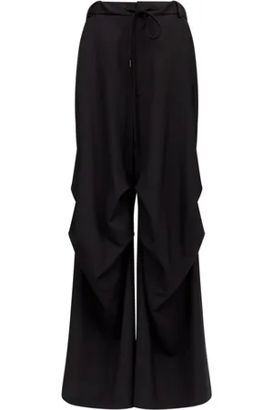 Maison Margiela Pantaloni svasati con logo a singola cucitura
