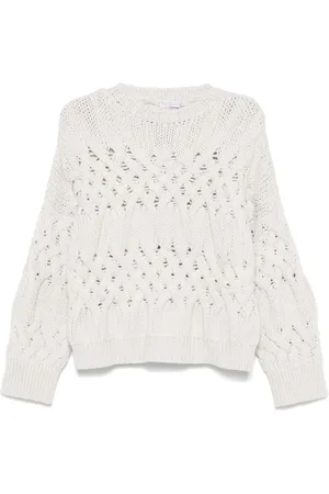 Brunello Cucinelli Maglione a trecce in cashmere