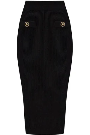 Balmain Gonna midi a coste