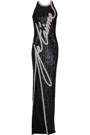 Balmain Abito lungo con strass