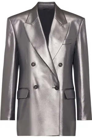Brunello Cucinelli Blazer doppiopetto metallizzato