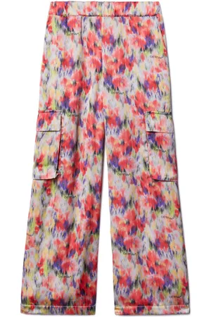 OFF-WHITE Cargo in crepe de chine con stampa all-over