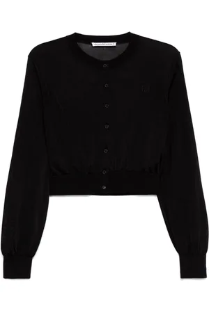 Alexander Wang Cardigan crop con ricamo logo