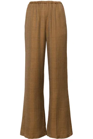 FORTE FORTE Pantaloni svasati a quadri