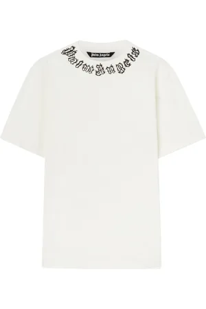 Palm Angels T-shirt con logo sul collo