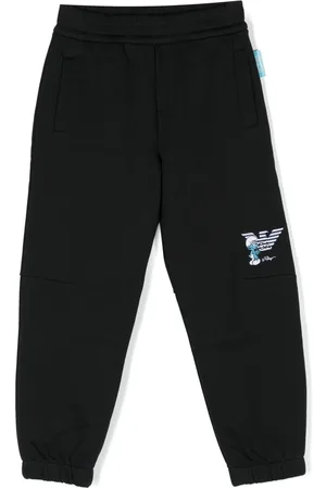 Emporio Armani Pantaloni sportivi con ricamo logo x Smurfs