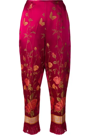 Jean Paul Gaultier Pantaloni crop a fiori