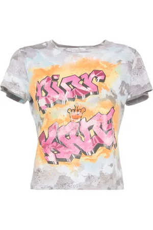 Dior T-shirt a maniche corte con stampa grafica anni 2000