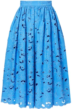 Erdem Gonna midi con ricamo a fiori